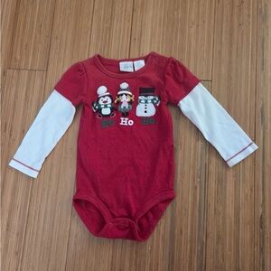 Vintage koala kids Christmas top kids 12 months red white long sleeve.